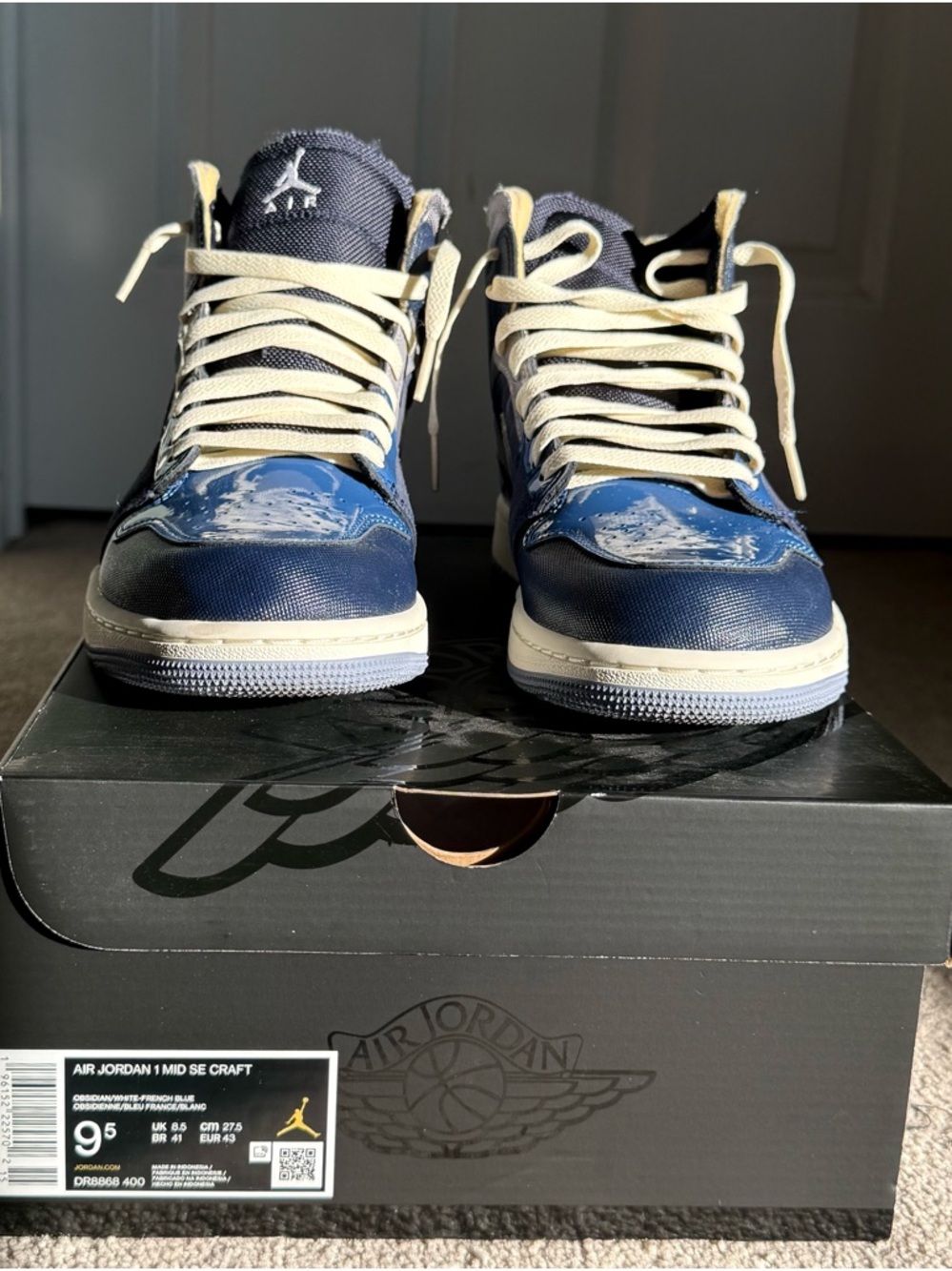Air Jordan 1 SE Craft Obsidian French Blue 9.5